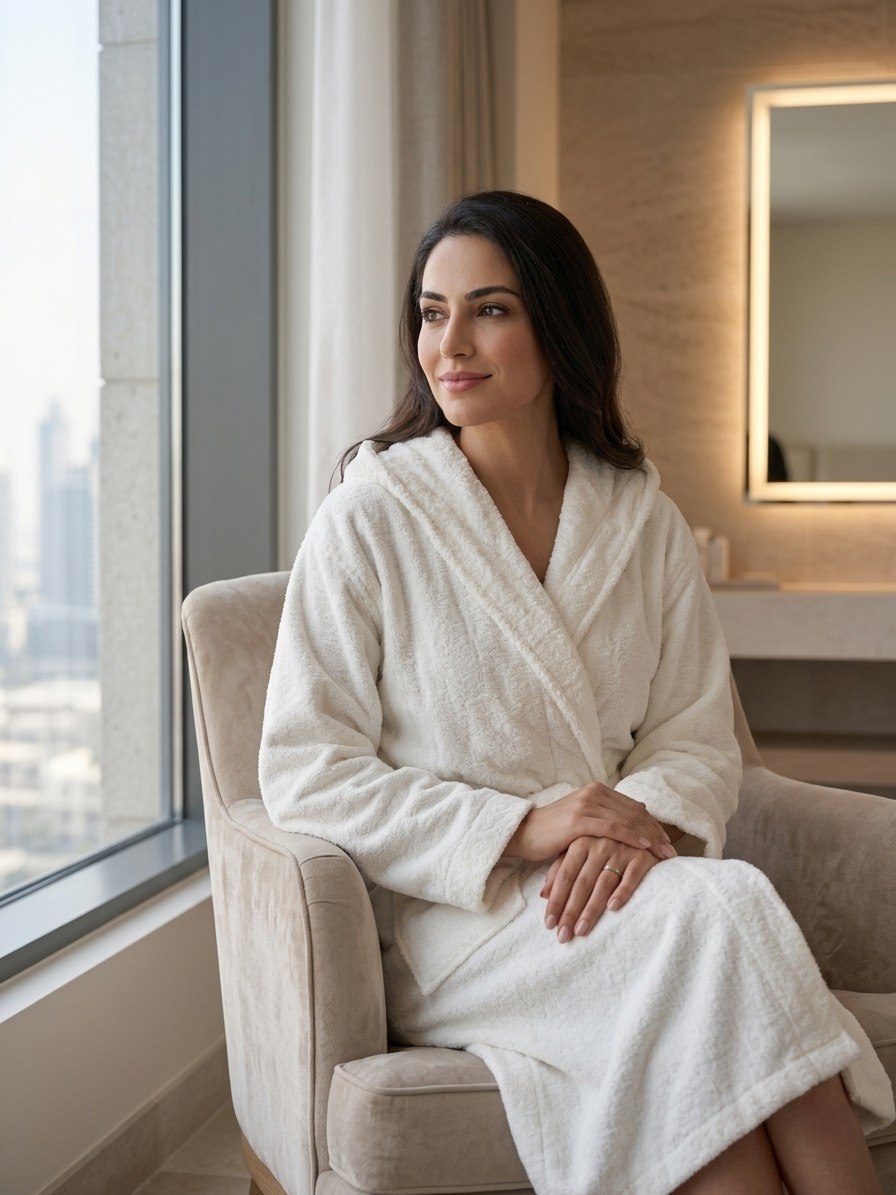 Bahar Classic Microfiber Hooded Bathrobe
