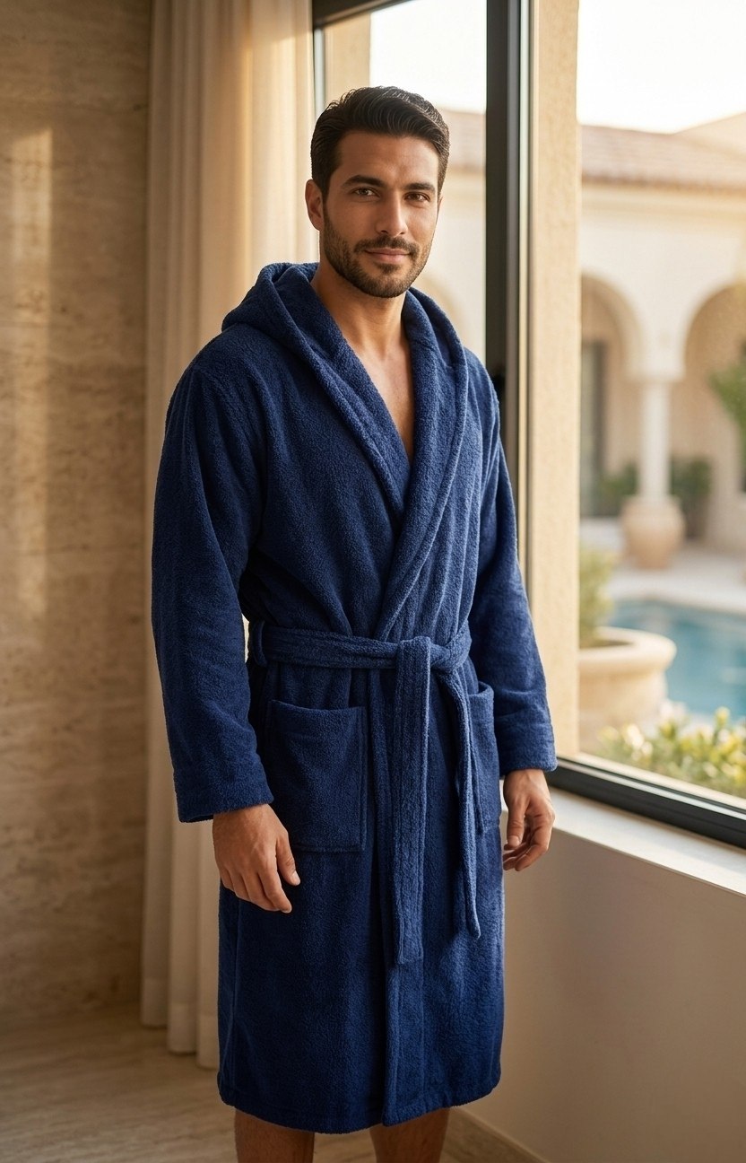 Bahar Classic Microfiber Hooded Bathrobe