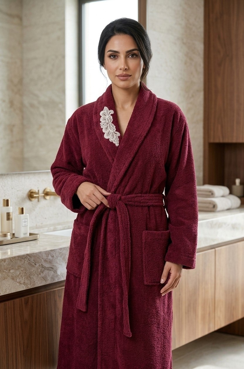 طقم روب حمام بهار  (قطعتين)